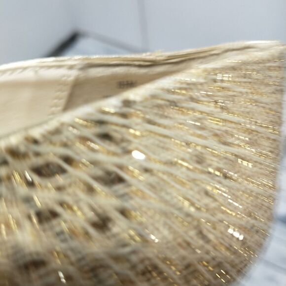 Audrey Brooke Women's Gold Pumps Shoes Heels - Open Toe - Size 8.5M - Picture 11 of 11